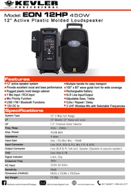 Original 2024 Kevler EON HP Series 450W Active Amplified Plastic Molded Trolley Speaker with 2 Wirel