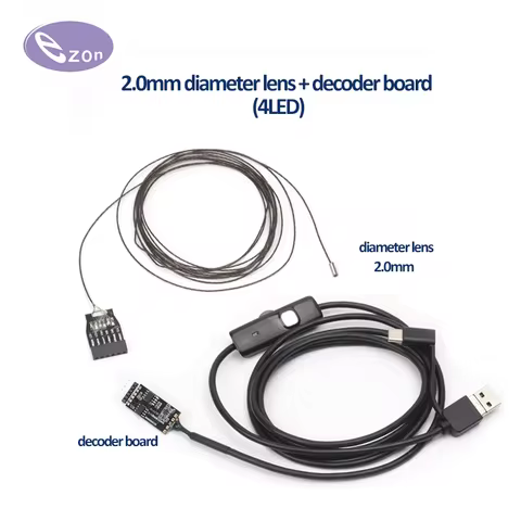OV6946 2.0mm Ultra-fine pitch USB endoscope module FOV120 OV426 decoder board