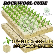 72/100 Cubes Rockwool Aquaponic Germination Rockwool Hydroponic Rockwool with Holes Hydroponik Rockw