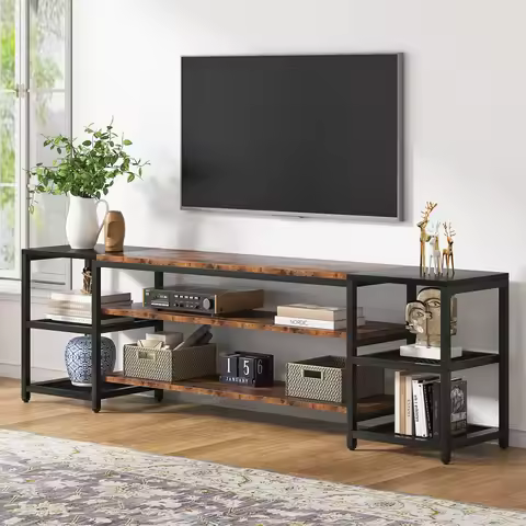 Tribesigns 78 Inch TV Stand for TVs up to 85 Inch, Media Entertainment Center Console Table, 3-Tier 