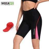 High-end original WOSAWE Road Bike Summer Ladies Cycling Cropped Pants Sports Fitness Silicone Cushion Mountain Bike Shorts