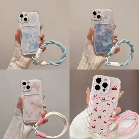 Butterfly Lanyard Phone Case For OPPO Realme C55 C53 C11 2021 2020 9 Pro 9i 5 5I 6I C35 C15 C31 C30 