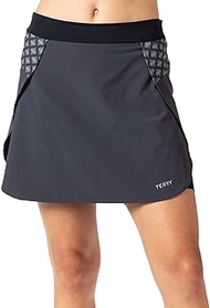 Vista Skort, Women's Cycling Skirt with Attached Internal Padded Liner Short, 16.5 Inch Inseam