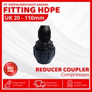 HDPE Pipe Compression Reducer Size 40x25mm | Reaching Hdpe Pipe User Efficiency