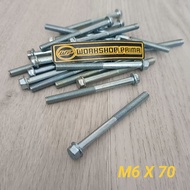 MESIN 10 ENGINE BLOCK BOLT KEY 8 M6X70MM 7CM 7 CM CVT CRANK COVER M6X70 MM MATIC BEBEK SPORT
