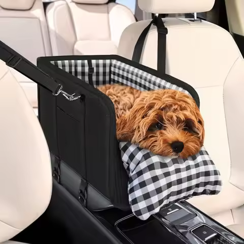Portable Pet Dog Car Seat Central Control Nonslip Kennel Bed For Dog Cat Travel Accessories Dog Carr