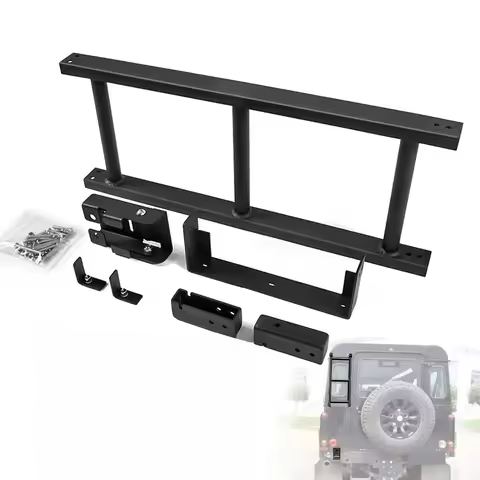 High Quality Metal Stairs Rear Tailgate Ladder With Rear Pedal For Classic Land Rover Defender 110 9