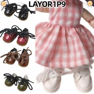 LAYOR1P9 BJD Doll Shoes, 3.8*2.2*2.4CM Leather Shoes Doll Leather Shoes, Toy Shoes  Sole Lace Up Dol
