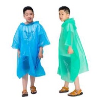 5個裝兒童PEVA一次性雨衣防護雨披斗篷薄款背書包磨砂雨衣