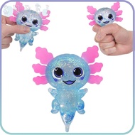 SULIN Axolotl Squishy Toys, Soothing Texture Cute Shape Squishy Stress Glitter, Cute Glitter Sugar F