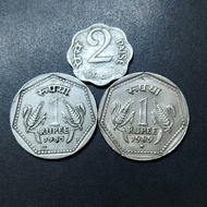 India A Set Of Coins 1973 -1989 ( 3 Coins )