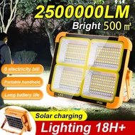 LED 20000W Portable LED Work Light USB Rechargeable Solar Work Lights COB Floodlight Magnetic Lanter
