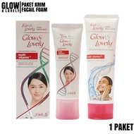 Paket Fair / Glow &amp; Lovely Krim Pencerah 23gr + Facial Foam 50gr BPOM