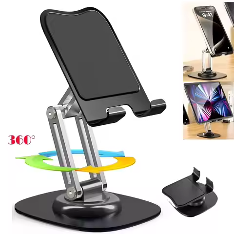 360° Rotation Portable Tablet Holder For Phone iPad iPhone 17 Xiaomi Folding Lazy Desktop Live Mobil