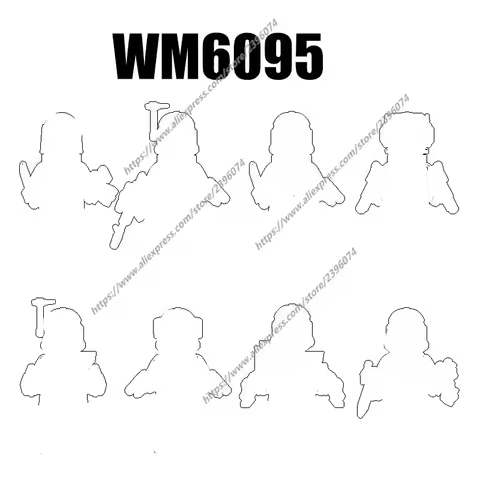 WM6095 Action Figures Movie accessories Building Blocks Bricks toys WM2001 WM2002 WM2003 WM2004 WM20