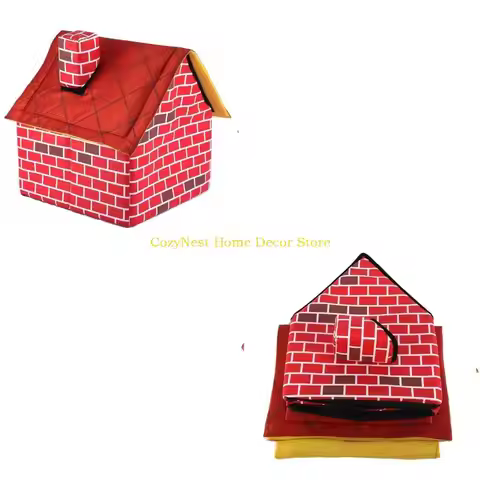 92MF Cozy Dog House with Removable Mat Foldable Dog Tent for Small to Large Dogs 16 x 15 x 17 Inches