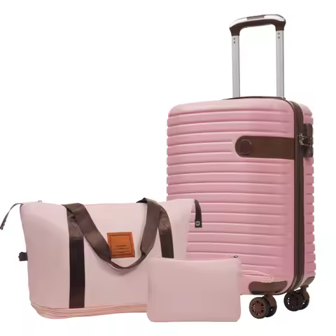 20 Inch Airline Approved 22x14x9 Carry on Luggage 3Pcs ABS Hardshell Lightweight Suitcase with Wheel