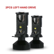 [KONKDO] Y6D H4 LED Projector Headlight Bulbs Bi LED Lens Projector with Fan H4 Mini Projector Lens 