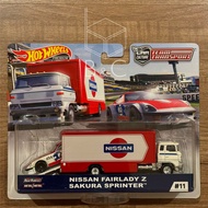 Hotwheels HW Hot Wheels Premium Team Transport Nissan Fairlady Z + Sakura Sprinter