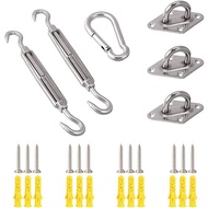 304 Stainless Steel Sun Shade Sail Hardware Kit for Outdoor Triangle & Square Sun Shade Sail Install