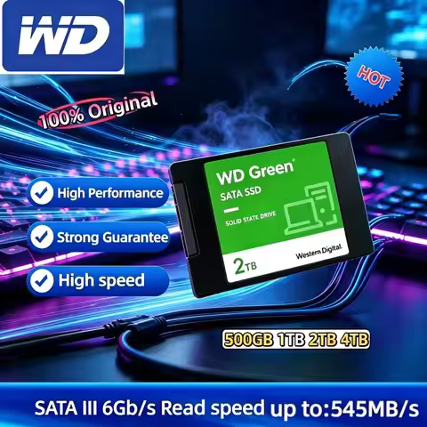 WD GREEN 2.5" SATA III SLC internal Solid State Disk 1TB 2TB Read Speed 545MB Hard Drive for Laptop 
