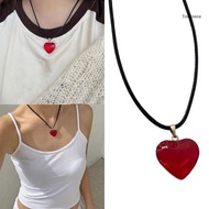 【CH*】 Women Crystal Heart Necklaces Chain Jewelry Party Jewelry Women Men Jewelry