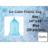 Ice Cube plastic bag / Plastik Ais 13.5”X27”