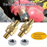 CHIHIRO1X3EE Battery Terminal Bolt, 3/8"-16 Threaded Heavy Duty Car Battery Connectors, High‑conduct