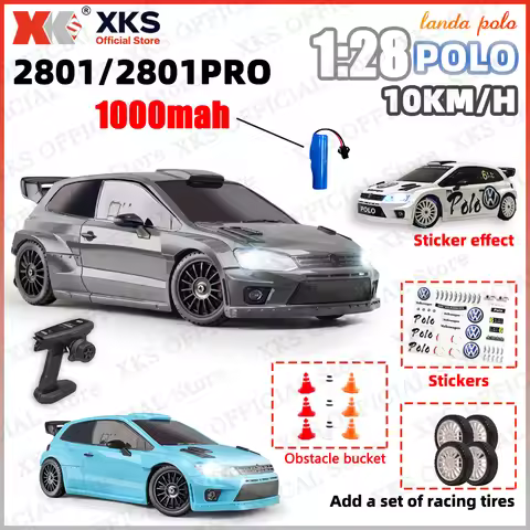 XKS New LD2801 Pro RC Car Built in Gyroscope Full Scale 1:28 Compact Drift Racing Boy and Man Gift