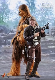 全新未開封 Hottoys mms376 Star Wars THE FORCE AWAKENS HAN SOLO AND CHEWBACCA  SET 星球大戰 Hot toys mms 376