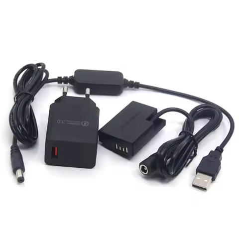 USB to DC Cable Fast 3.0 Charger DR-E18 LP-E17 Dummy Battery for Canon EOS 750D Kiss X8i T7i T6i 760