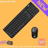 FD IK6630 2.4G Wireless Full Keyboard And Mouse Black Smart Power-Saving Silent Set