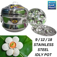 Stainless Steel Food Grade Idly Panai Steamer Idli Maker 9 12 18 Kuli Pot