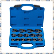 (SDRB) 15pcs 8-24mm Crow Foot Open End Wrench 1/2 3/8 Inch Drive Spanner Multifunctional Crowfoot Oi