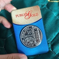 10 dirham public gold brand silver original