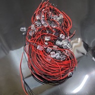 LED 燈 燈粒 白光 燈泡直流電  燈珠 發光二極管 10mm 帶線 9v 電池釦子 電池扣 電池座 電池盒 1節 一節 帶線 DC 免焊 強光 電筒 收音機 頭燈 電池 直出 插頭 插座 STEM