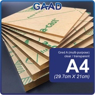 ∞GAAD∞ A4 size Clear / Transparent Acrylic Sheet / Plastic / Perspex