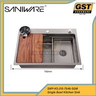 🔥 SANIWARE Singki Stainless Steel Sinki Dapur Moden Singki Dapur Moden Sinki Moden Kitchen Sink 304 