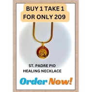 STAINLESS NECKLACE GOLD ST. PADRE PIO BUY 1 TAKE 1 HYPOALLERGENIC