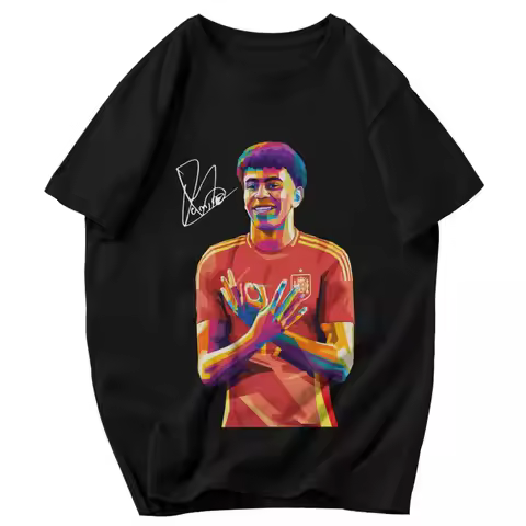 Men T Shirt Lamine Yamal Trendy Idea Y2K Graphic Anime Unisex Clothing T Shirts