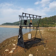 G2C Perkhemahan Luar Lipat Mudah Alih Sederhana Dua Lapisan Rak Penyimpanan Perkhemahan Berkelah Pen