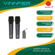 VINNFIER WB505 UB 2 Wireless Microphone 6.5mm Jack Mic Received Type-C Rechargerble Microphone
