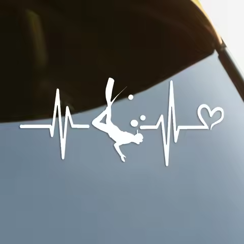 Scuba Diving Die-Cut Vinyl Decal Car Sticker Waterproof Auto Decors on Car Body Bumper Rear Window L