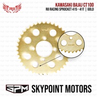 R8 415H REAR SPROCKET for BAJAJ CT100 41T GOLD (9880-648)