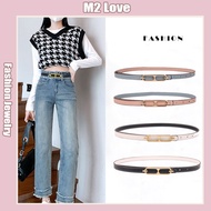 Women's Fashion Thin Belt Versatile Reversible Belt  Belt Woman For Dress Adjustable Waist Tali Ping