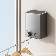 Wire Clothesline Dormitory Perforation-Free Drying Rack Hotel Household Invisible Retractable Clothe