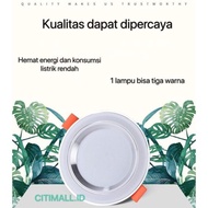 Lampu LED Downlight 3 Warna 220V 5 watt 5w / Lampu Indoor / Lampu Panel / 1 lampu 3 warna / TERMURAH