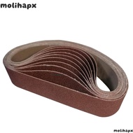 MOLIH 10pcs Abrasive Sanding Belts, 330 x 30 mm / 1.2 x 13 Inch 80 Grit Sanding Belts, Durable Alumi