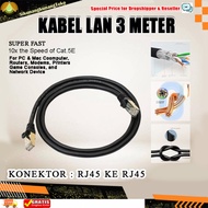 (skn) 3 Meter Iron LAN Cable – FTP Cable 3m Ethernet RJ45 Cat6e Network Server High Speed Connection