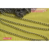 RNT803 Silver Curved Oval Chain 1 cm (Per meter)